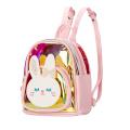 Holographic PVC Cute Rabbit Printing Kids School Bags Laser Pvc Cute Rabbit Bag Kindergarten School Bag